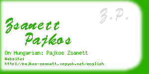 zsanett pajkos business card